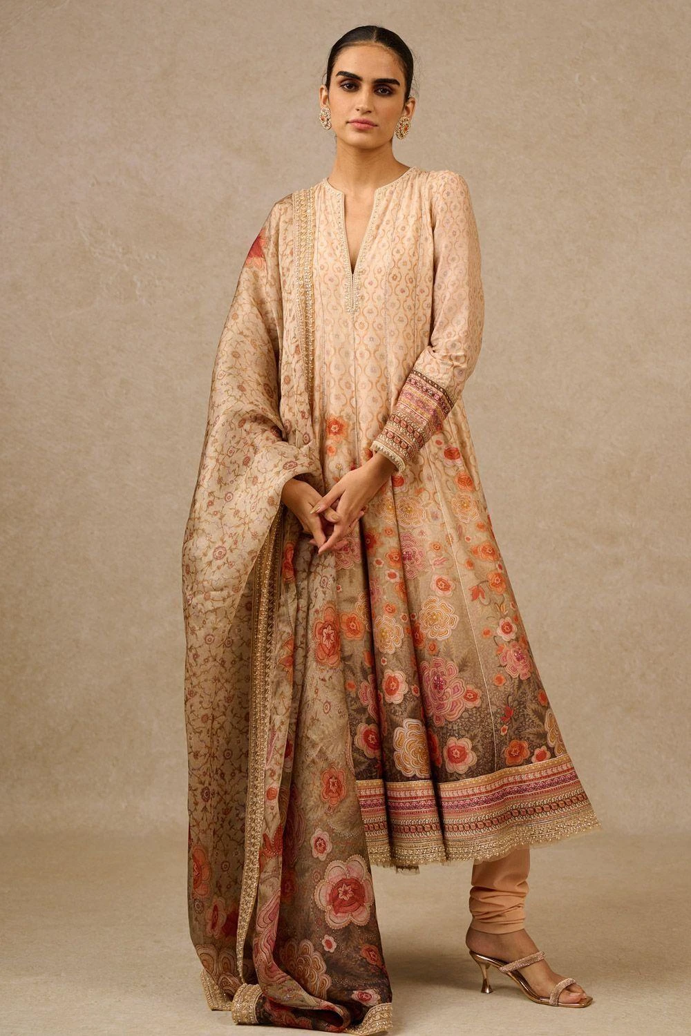 Tarun Tahiliani Blush Gara Printed Kalidar Kurta Set 1 Tarun Tahiliani Blush Gara Printed Kalidar Kurta Set