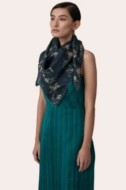 November Noon Navy Blue Butterfly Scarf 5 November Noon Navy Blue Butterfly Scarf -Echo Clothing Store 271nn22 3