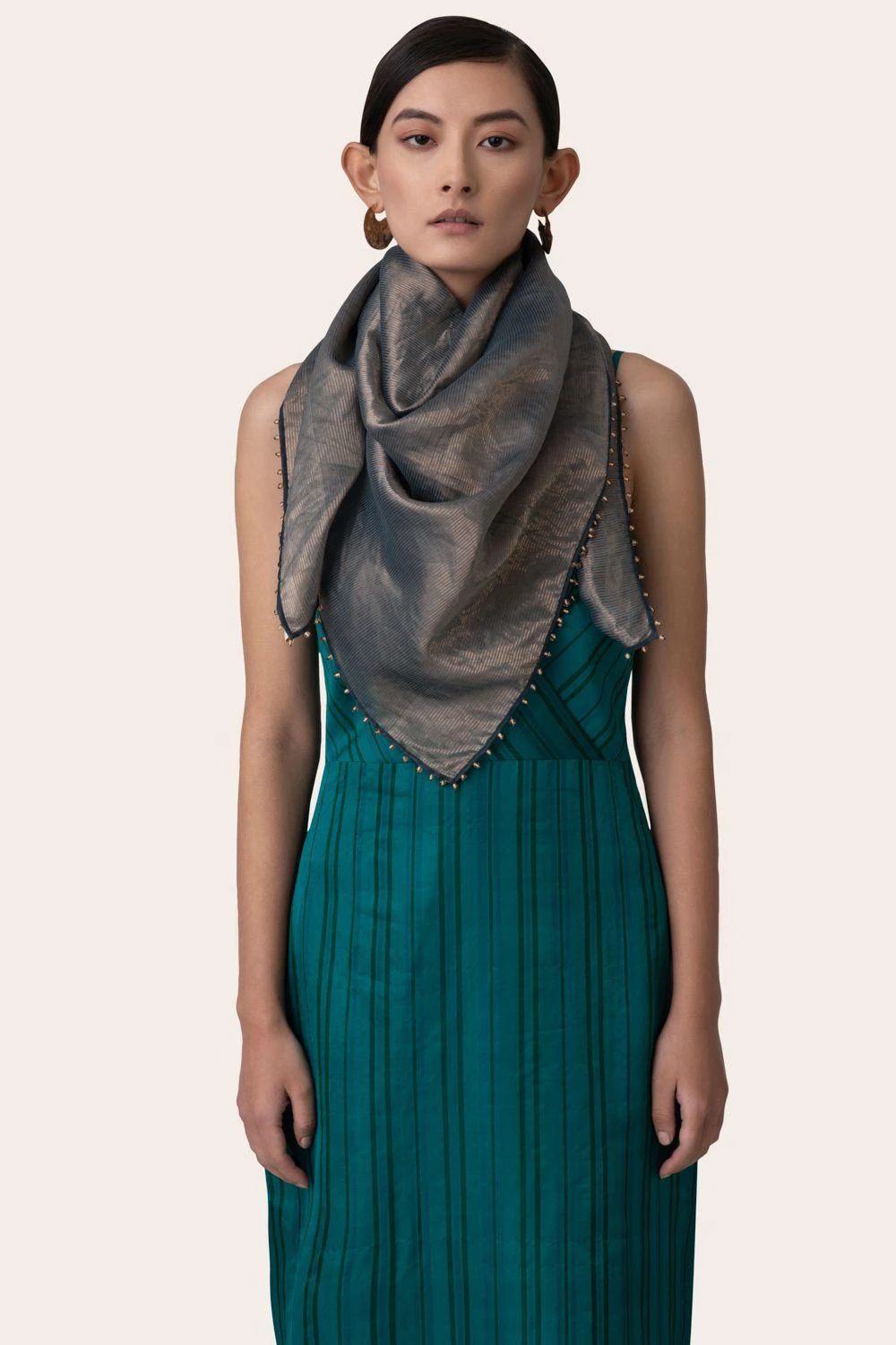 November Noon Jasmine Midnight Blue Scarf 2 November Noon Jasmine Midnight Blue Scarf - Image 2
