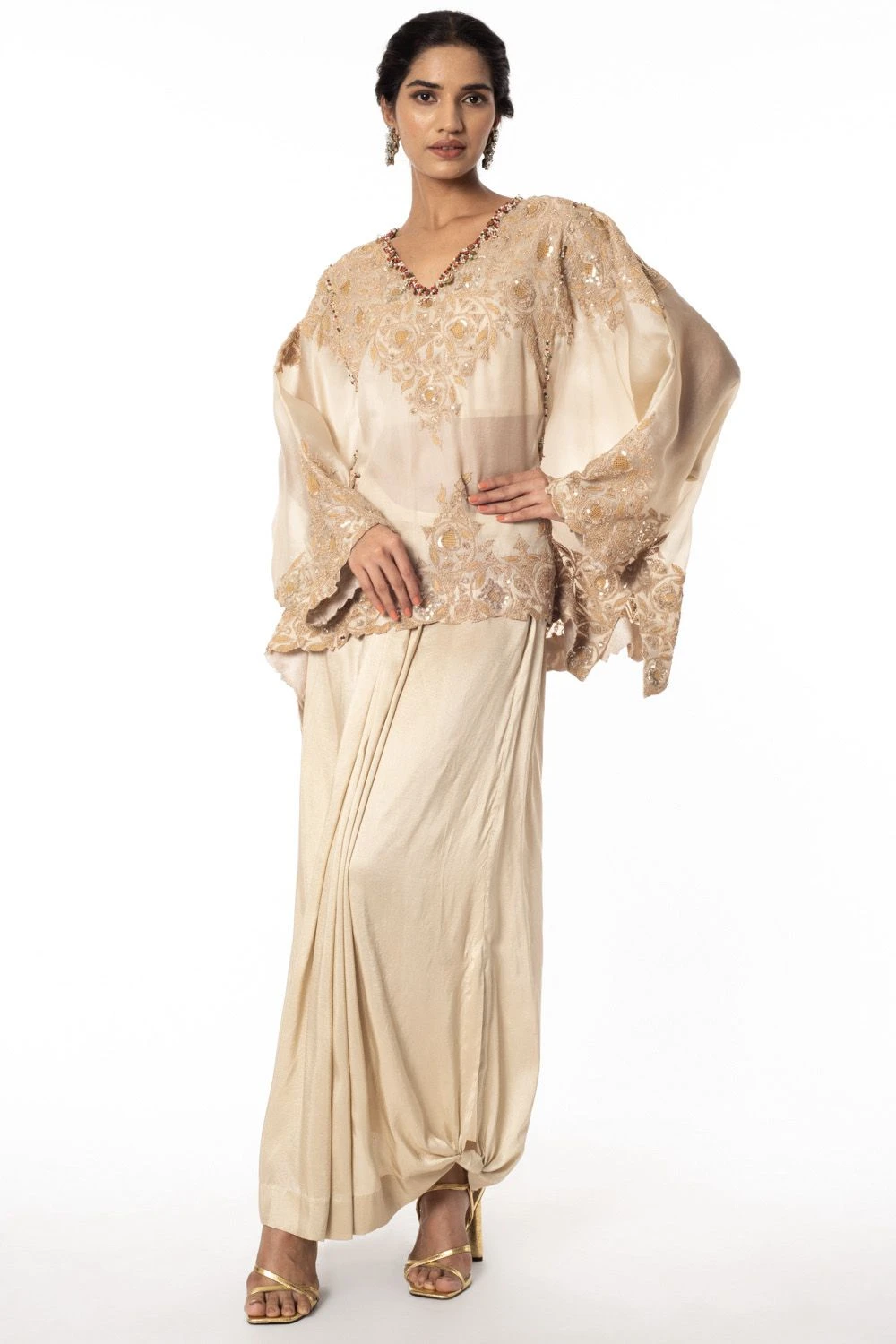 Anamika Khanna Ivory Embellished Co-ord Set 2 Anamika Khanna Ivory Embellished Co-ord Set - Image 2