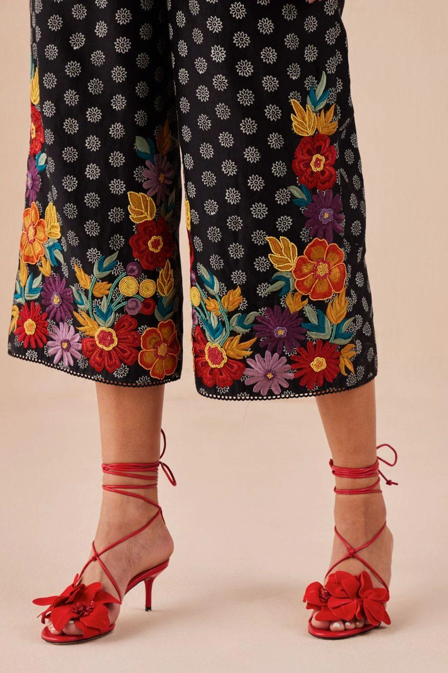 Chandrima Black Printed Embroidered Jumpsuit 3 Chandrima Black Printed Embroidered Jumpsuit - Image 3