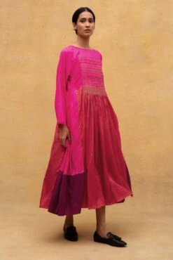 Injiri Ombre Fuchsia Midi Dress -Echo Clothing Store 2812inj11 3 1