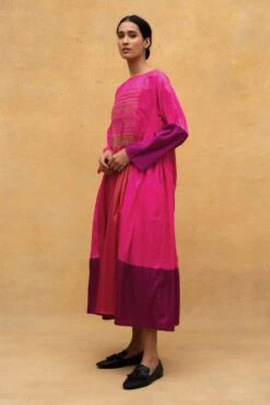 Injiri Ombre Fuchsia Midi Dress -Echo Clothing Store 2812inj11 4 1