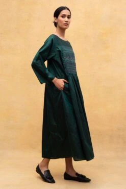 Injiri Emerald Handwoven Smoked Dress -Echo Clothing Store 2812inj9 3
