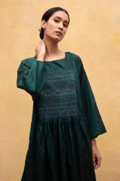 Injiri Emerald Handwoven Smoked Dress -Echo Clothing Store 2812inj9 4
