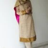 Shorshe Warm Beige Chanderi Stole