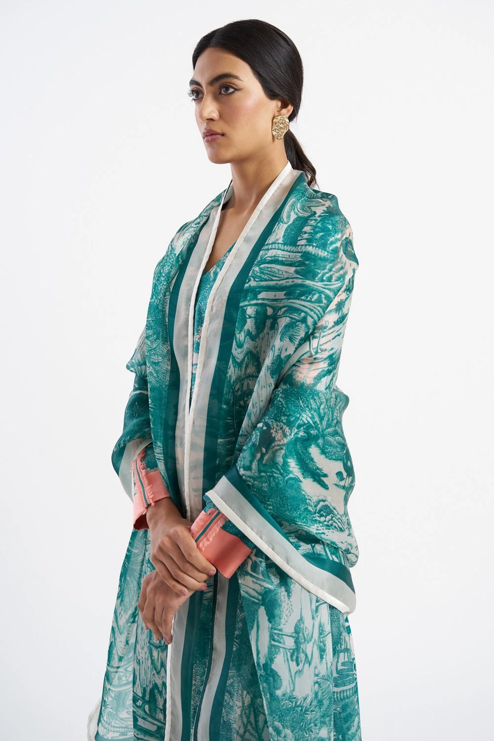 Kshitij Jalori Ranthambore Jade Dupatta 2 Kshitij Jalori Ranthambore Jade Dupatta - Image 2