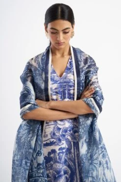 Kshitij Jalori Ranthambore Tanzenite Dupatta 5 Kshitij Jalori Ranthambore Tanzenite Dupatta -Echo Clothing Store 283kj50 3