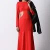 431-88 By Shweta Kapur Flame Red Mars Dress