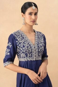 Jayanti Reddy Purple Zardosi Embellished Asymmetric Kurta Set -Echo Clothing Store 28823jrs3 4