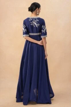 Jayanti Reddy Purple Zardosi Embellished Asymmetric Kurta Set -Echo Clothing Store 28823jrs3 5