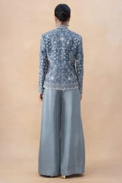 Jayanti Reddy Grey Zardosi Embellished Jacket Set 9 Jayanti Reddy Grey Zardosi Embellished Jacket Set -Echo Clothing Store 28823jrs5 5