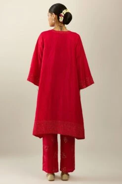 KORA Red Embellished Kurta Set -Echo Clothing Store 2911kr5 5
