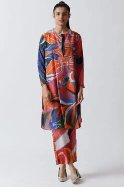 Echo Clothing Store 55 YAM Pink Bahamas Hand Painted Kurta Set