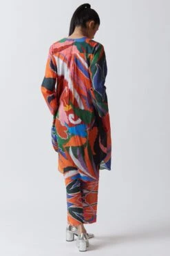 YAM Pink Bahamas Hand Painted Kurta Set -Echo Clothing Store 2911yam32 5 1