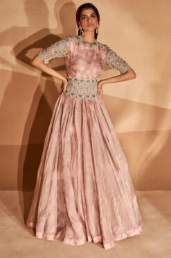 Bhumika Sharma Blush Pink Embellished Anarkali Set