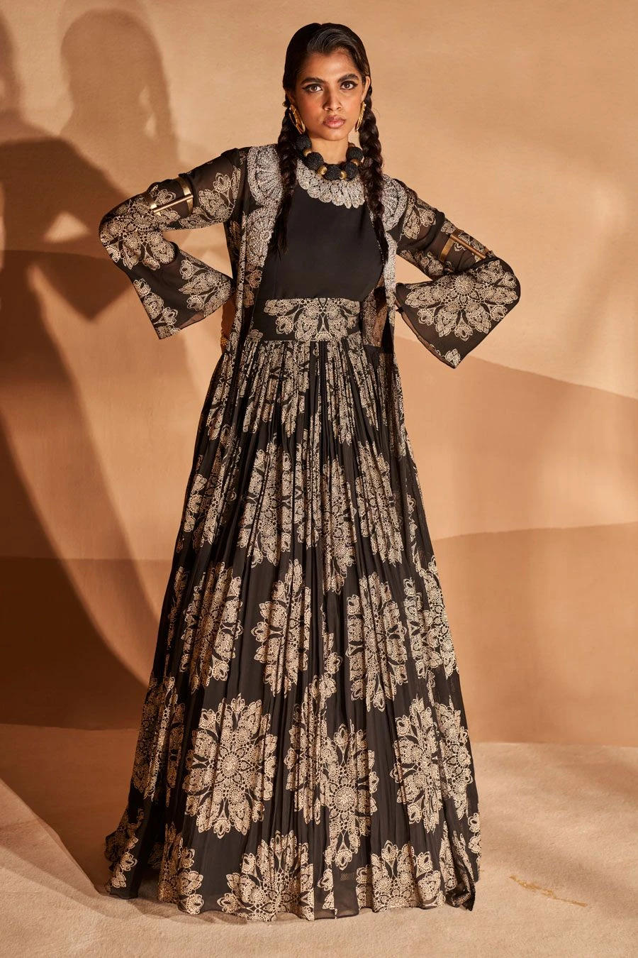 Bhumika Sharma Black Gulbahar Anarkali & Jacket Set 2 Bhumika Sharma Black Gulbahar Anarkali & Jacket Set - Image 2