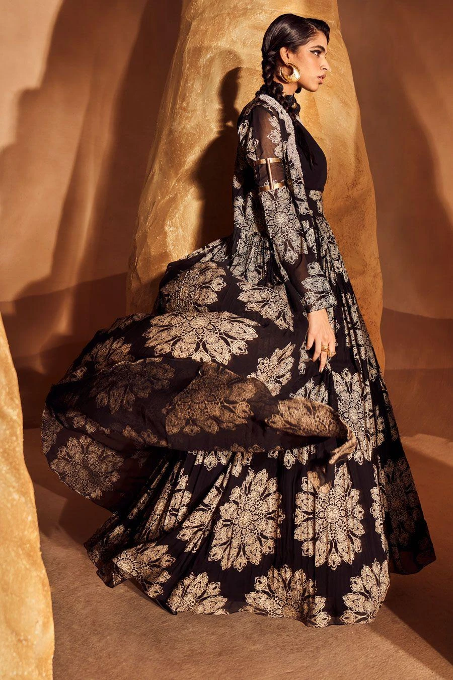 Bhumika Sharma Black Gulbahar Anarkali & Jacket Set 3 Bhumika Sharma Black Gulbahar Anarkali & Jacket Set - Image 3