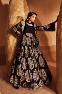 Bhumika Sharma Black Gulbahar Anarkali & Jacket Set 10 Bhumika Sharma Black Gulbahar Anarkali & Jacket Set -Echo Clothing Store 2912bsg7 4