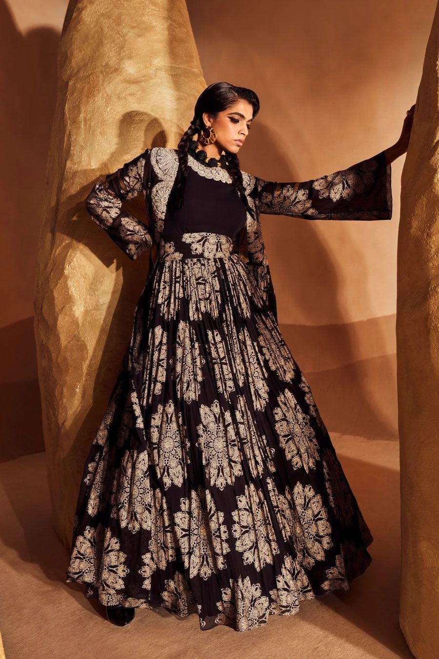 Bhumika Sharma Black Gulbahar Anarkali & Jacket Set 4 Bhumika Sharma Black Gulbahar Anarkali & Jacket Set - Image 4