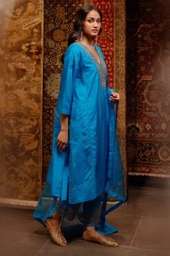 BRIH Firozi Hand Embellished Dupatta -Echo Clothing Store 29723bh45 4