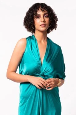 Stephany Green Knotted Dress -Echo Clothing Store 297step8 4