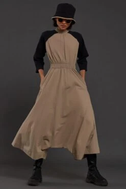 Mati Beige & Black Sphara Jumpsuit