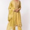Petticoat Lane By Divya Acid Yellow Embroidered Kurta Set