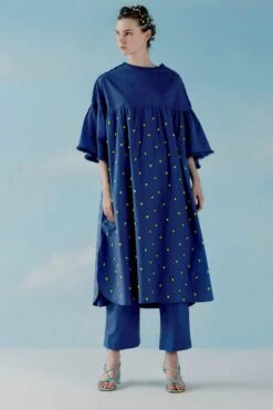 ILK Smoke Blue Oversized Dress