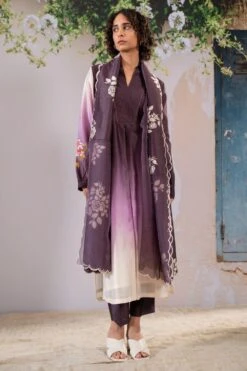 Arcvsh By Pallavi Singh Lavender Abstract Printed Kurta Set