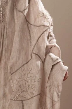 Sunira Designs Light Pink Handwoven Linen Translucent Dupatta -Echo Clothing Store 310sua47 5