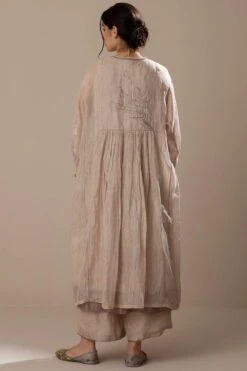 Sunira Designs Light Pink Handwoven Linen Translucent Dupatta -Echo Clothing Store 310sua47 6