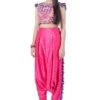 Payal Singhal Hot Pink Bandhni Pants With Embroidered Choli