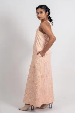 Ahmev Striped Texture Halter Neck Dress -Echo Clothing Store 328303 3