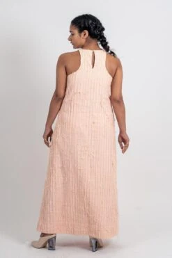 Ahmev Striped Texture Halter Neck Dress -Echo Clothing Store 328303 5