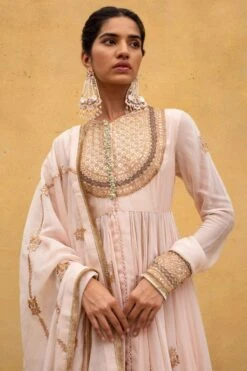 Anamika Khanna Pink Thread Embroidered Anarkali Set -Echo Clothing Store 32ak3 4
