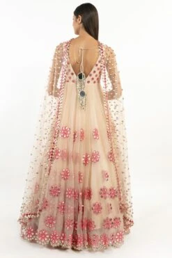 Abhinav Mishra Pink Embellished Anarkali Set -Echo Clothing Store 39am21 5