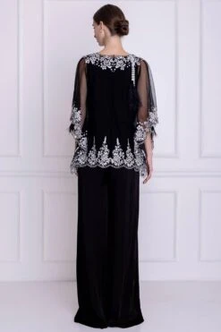 Dilnaz Black Draped Kaftan Jumsuit -Echo Clothing Store 39dil1 3