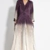 431-88 By Shweta Kapur Plum To Gold Midnight Jumpsuit