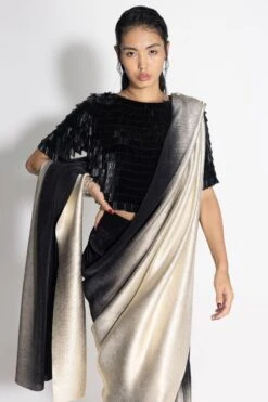 431-88 By Shweta Kapur Black To Gold Mightnight Sari Set 10 431-88 By Shweta Kapur Black To Gold Mightnight Sari Set -Echo Clothing Store 410coc7 5