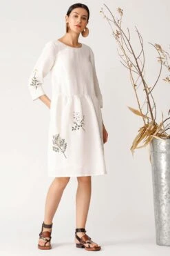 Payal Pratap Round Neck Tunic With Cross Stitch Embroidery