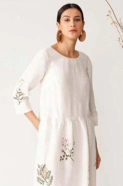 Payal Pratap Round Neck Tunic With Cross Stitch Embroidery -Echo Clothing Store 4ss 64 3