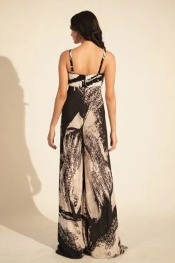 Nikita Mhaisalkar Black & White Stroke Print Jumpsuit 7 Nikita Mhaisalkar Black & White Stroke Print Jumpsuit -Echo Clothing Store 51223nmw1 4