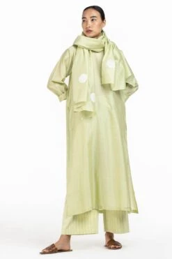 Three Pale Lime Round Neck Tunic