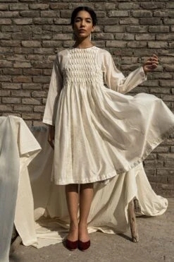 Ahmev Snowdrop Smocked Dress