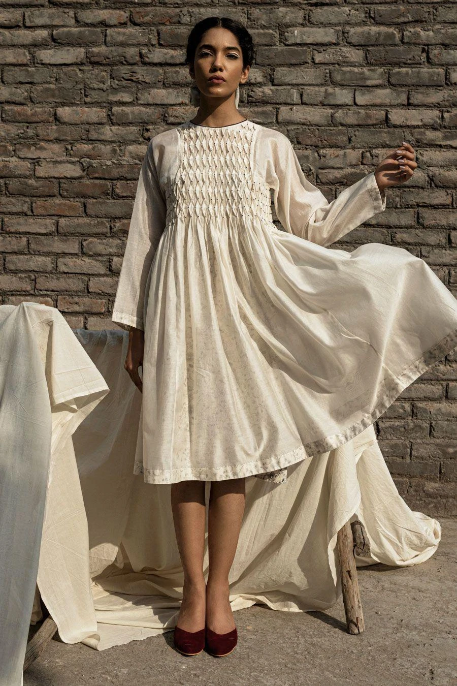 Ahmev Snowdrop Smocked Dress 1 Ahmev Snowdrop Smocked Dress