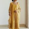 Sarang Kaur Yellow Akaari Stole