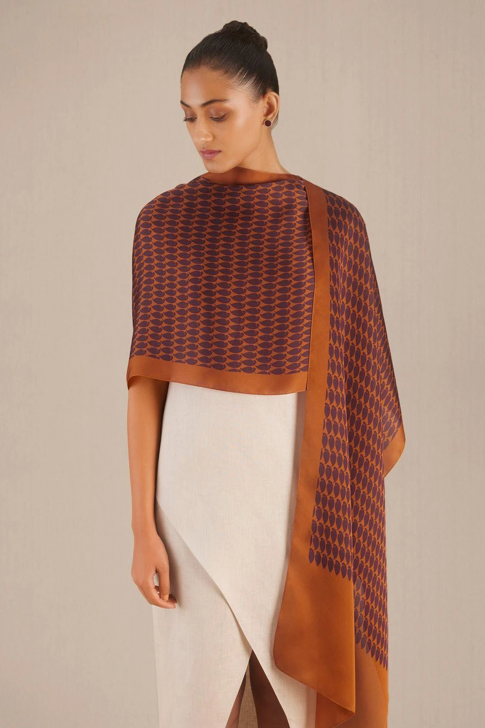 AMPM Tan Noor Scarf 2 AMPM Tan Noor Scarf - Image 2