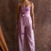 Sakshi Khetterpal Wisteria Purple Chanderi Corset Jumpsuit