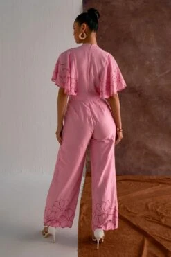 Sakshi Khetterpal Cherry Blossom Chanderi Jumpsuit -Echo Clothing Store 6124sk51 4